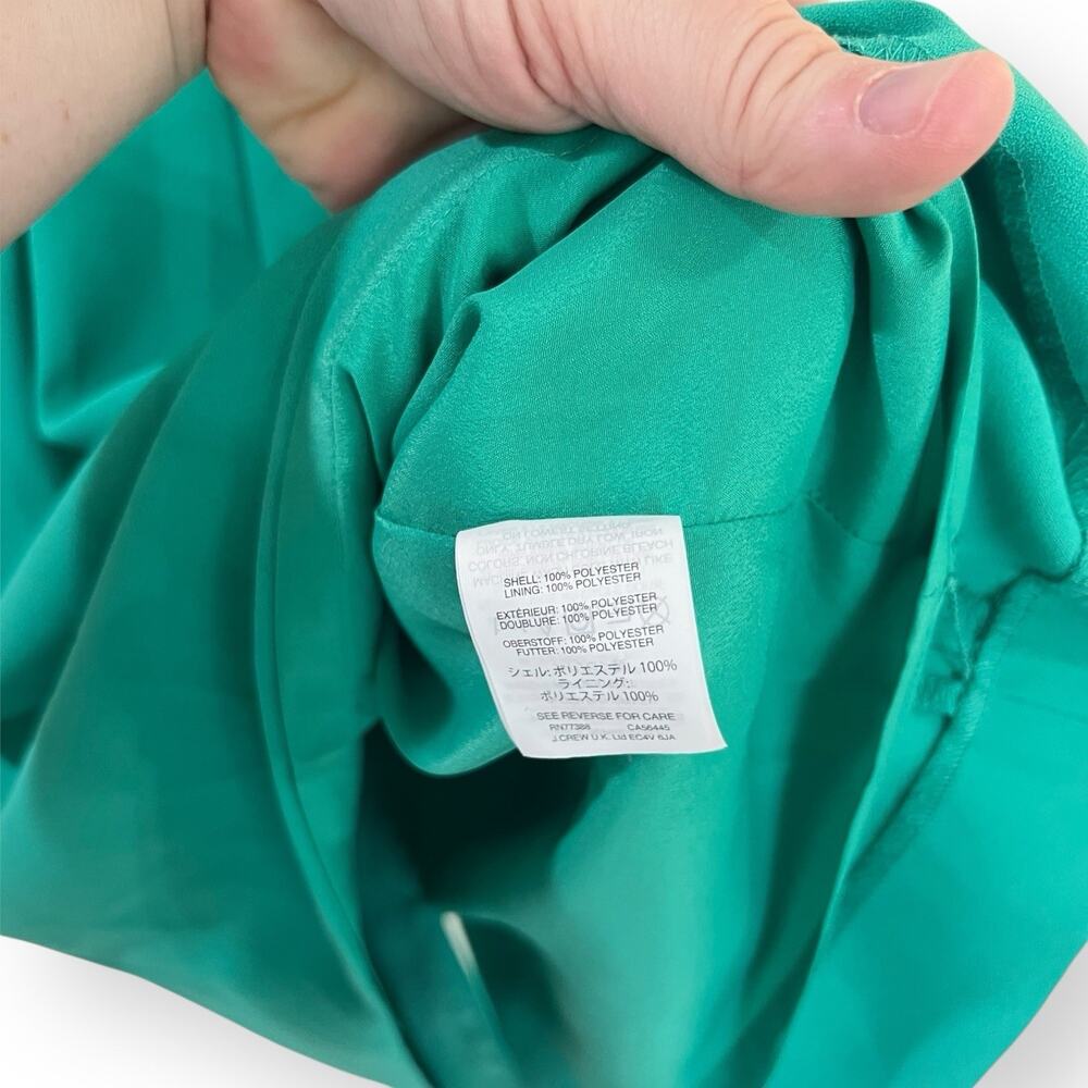 J. Crew Teal Green Pleated Sheath Dress Size 6P Cap Sleeve Modest Business - Picture 7 of 14